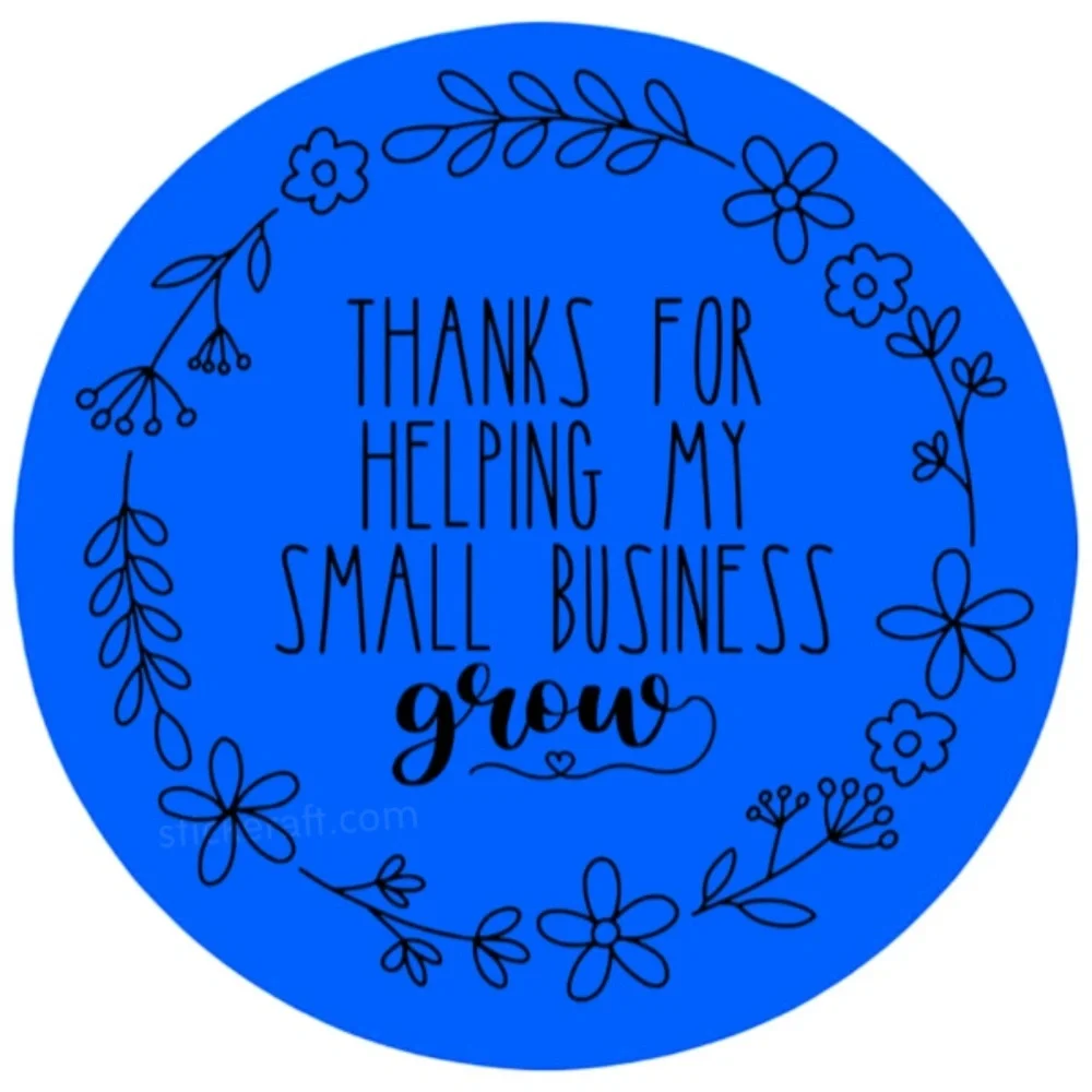 Thanks For Helping Us Grow, Small Business, Handmade Shop, Thank You Sticker